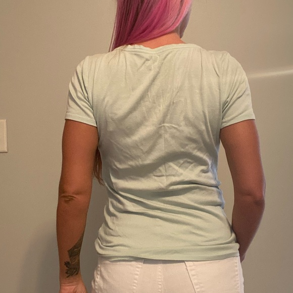 Light mint womens casual t-shirt, medium - Picture 3 of 6